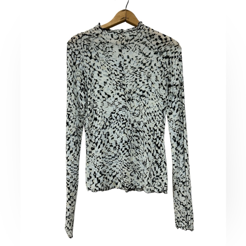 Free people movement sheer top, longsleeve high jump size medium